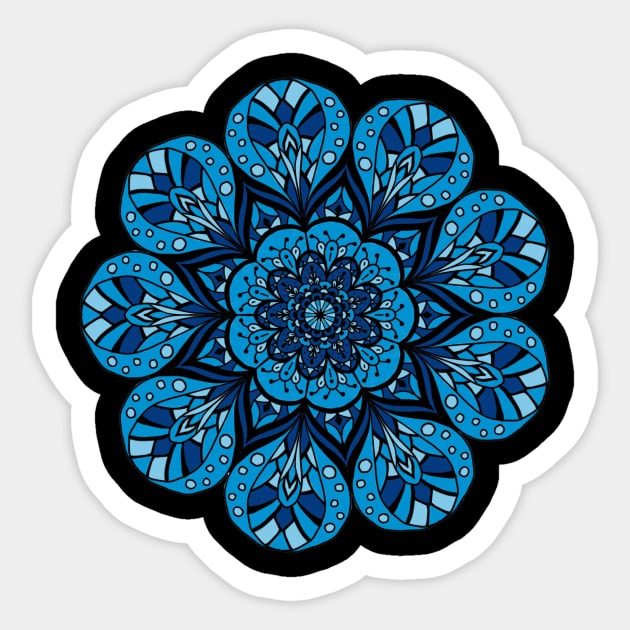 Blue Mandala Sticker by ostudio65